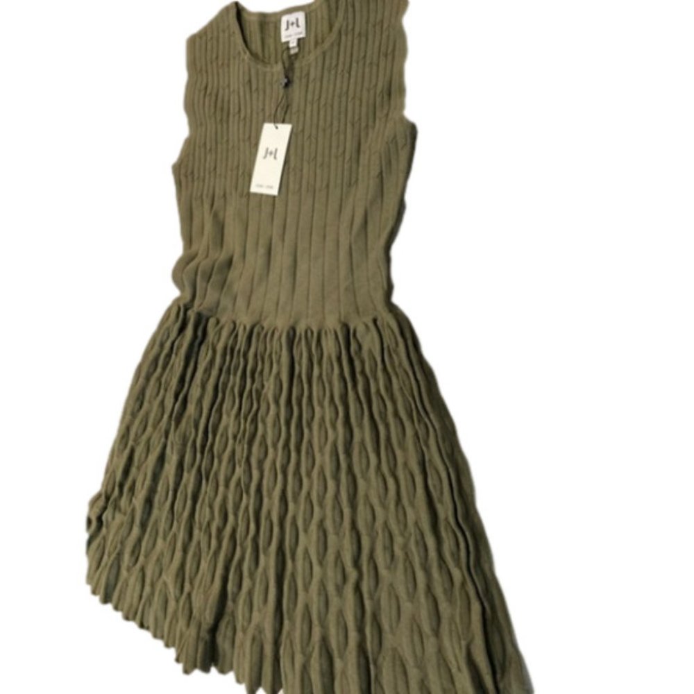 John + Jenn olive green sweater/knit dress size small NWT